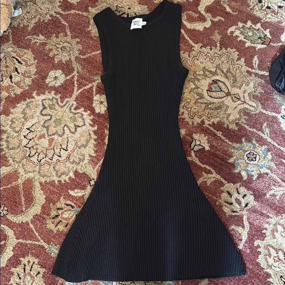 Princess Polly Black Mini Dress Crew Neck Sleeveless